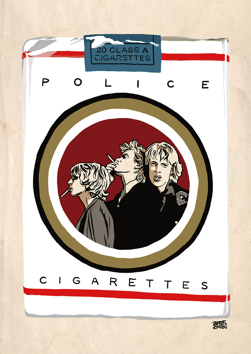 „Police Cigarettes” – ILUSTRACJA A4