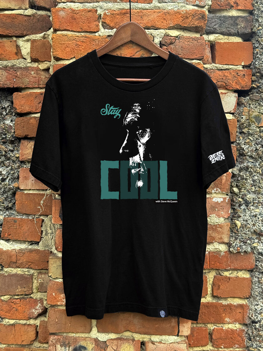 „Stay cool with Steve McQueen” – T-SHIRT + zakładka do książki