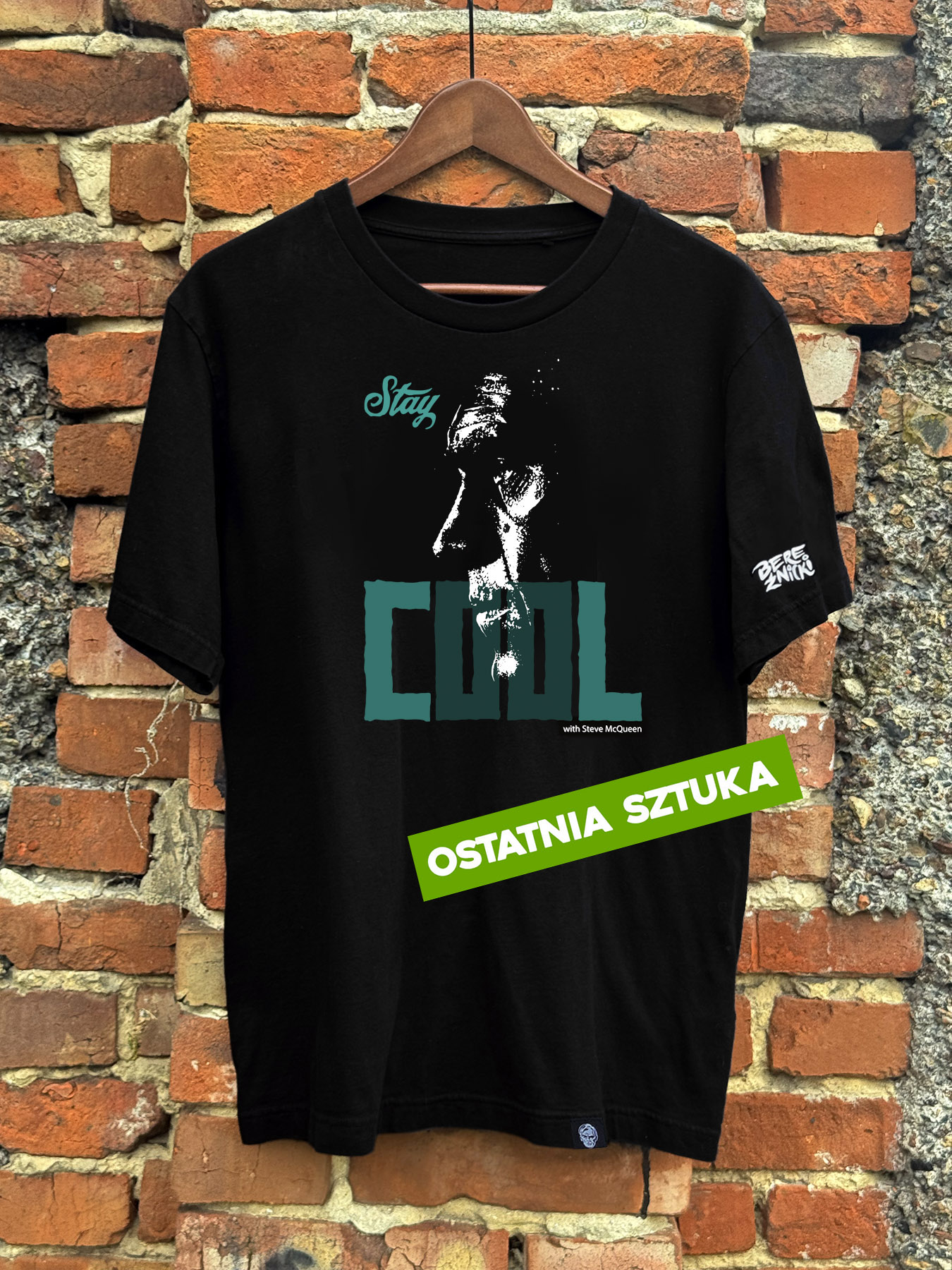 „Stay cool with Steve McQueen” – T-SHIRT + zakładka do książki