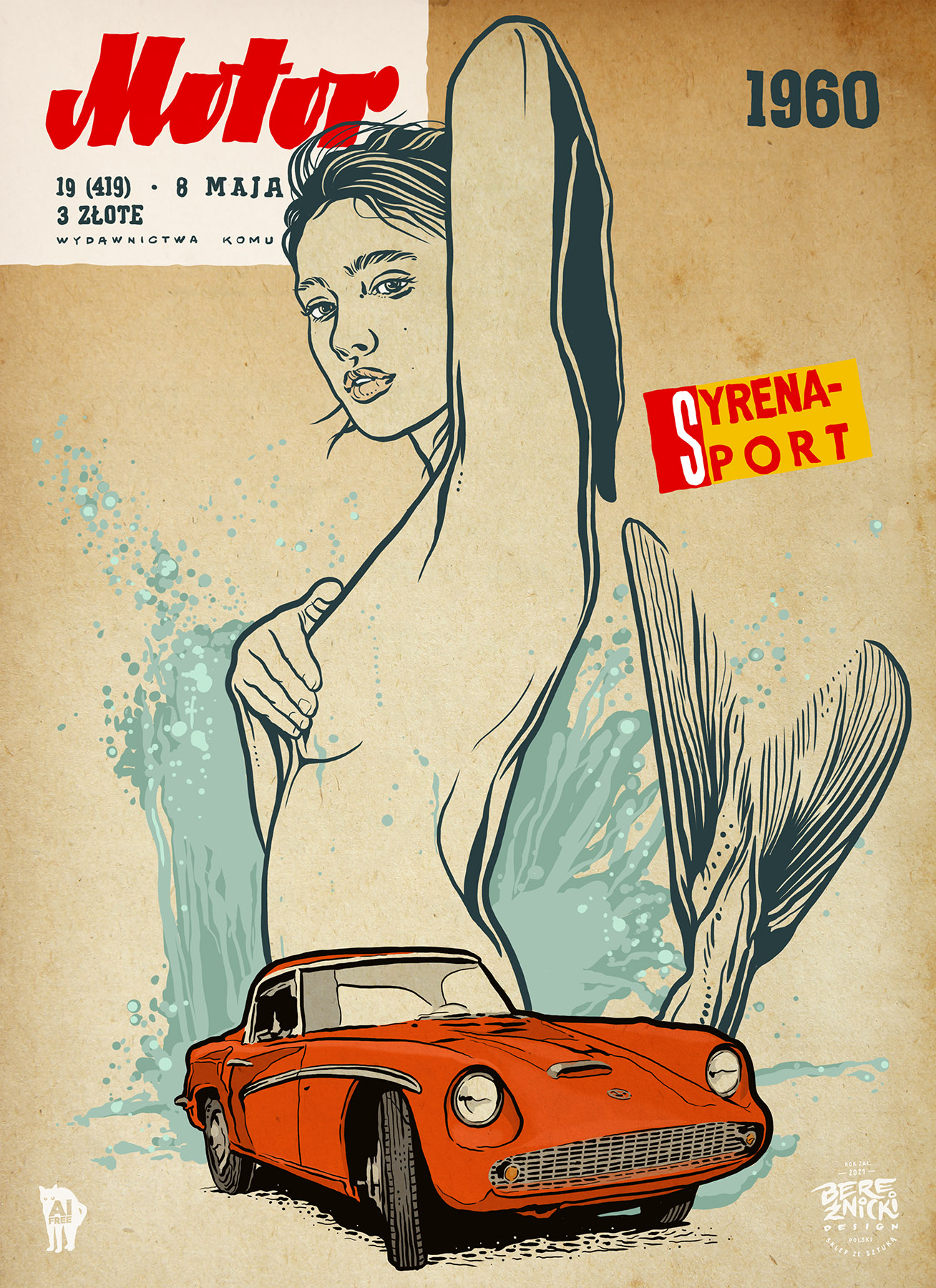 „Syrena Sport” (limitowany print A3)