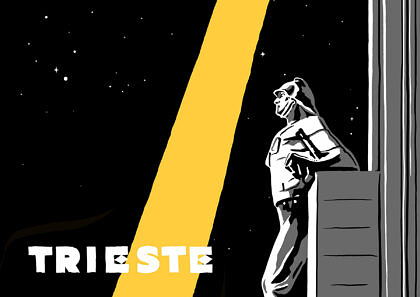 „A w Trieście siedział w areszcie”– plakat A3